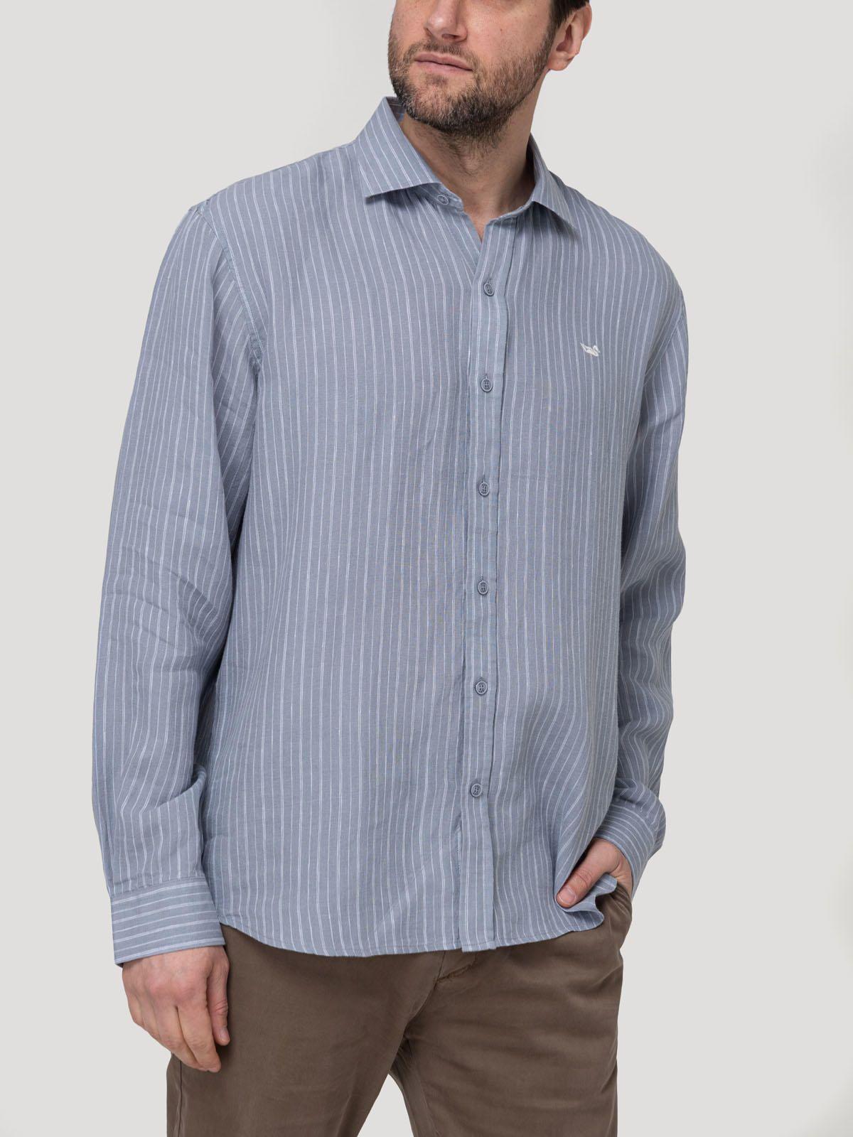 Camisa Lino Orgánico Hombre Linenmist Gris-4