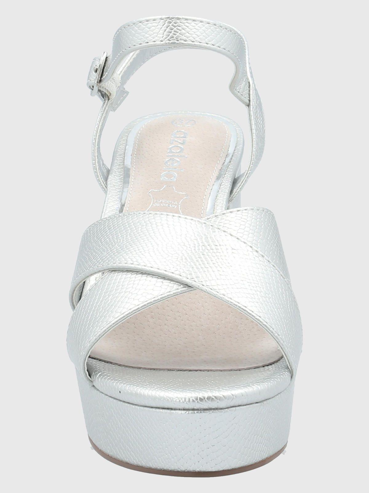 Sandalia Mujer Cristiana Plateado -3