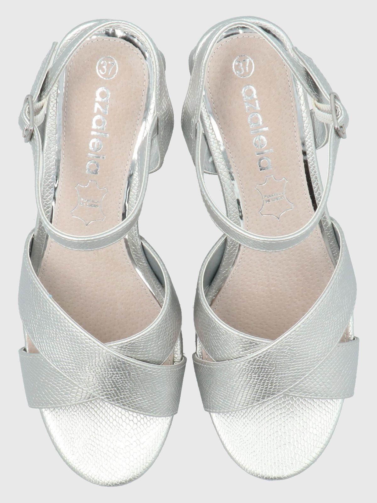 Sandalia Mujer Cristiana Plateado -6