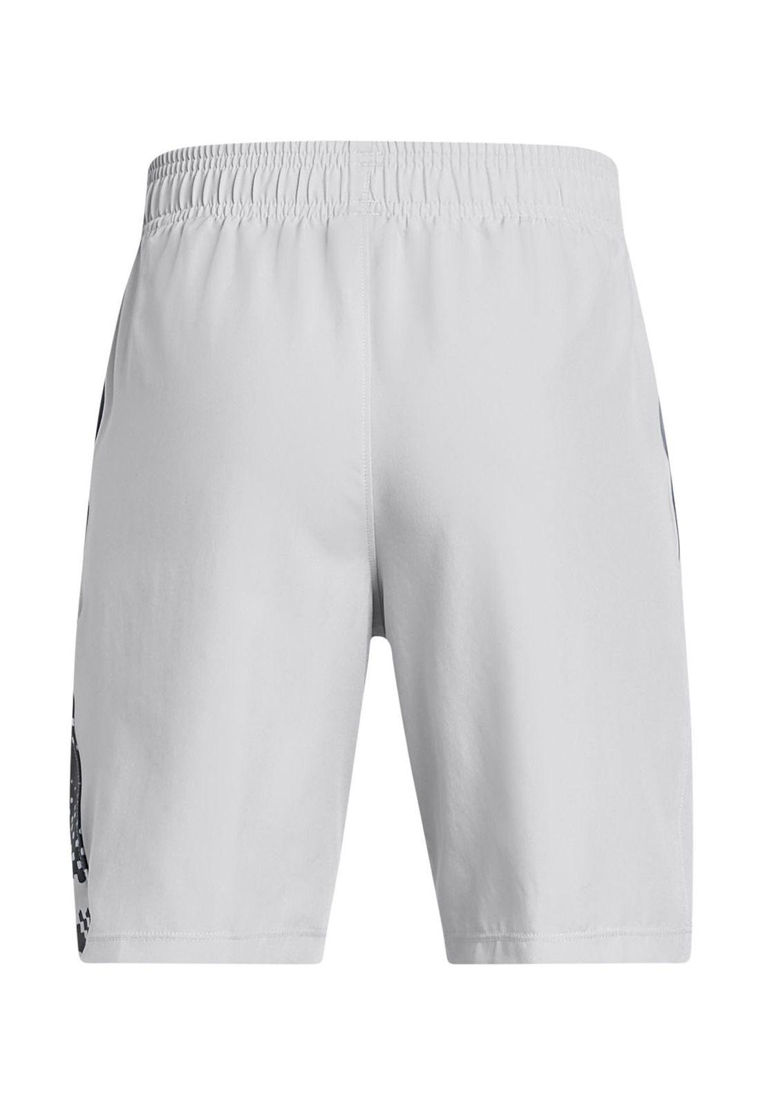 Short Ua Tech Woven Graphic Gris Para Niño-1