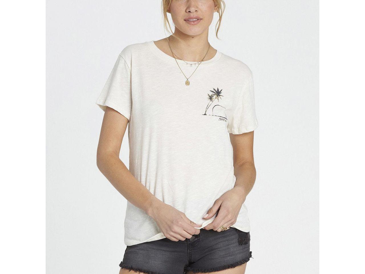 Polera Manga Corta Sunshine Palms White Cap-0