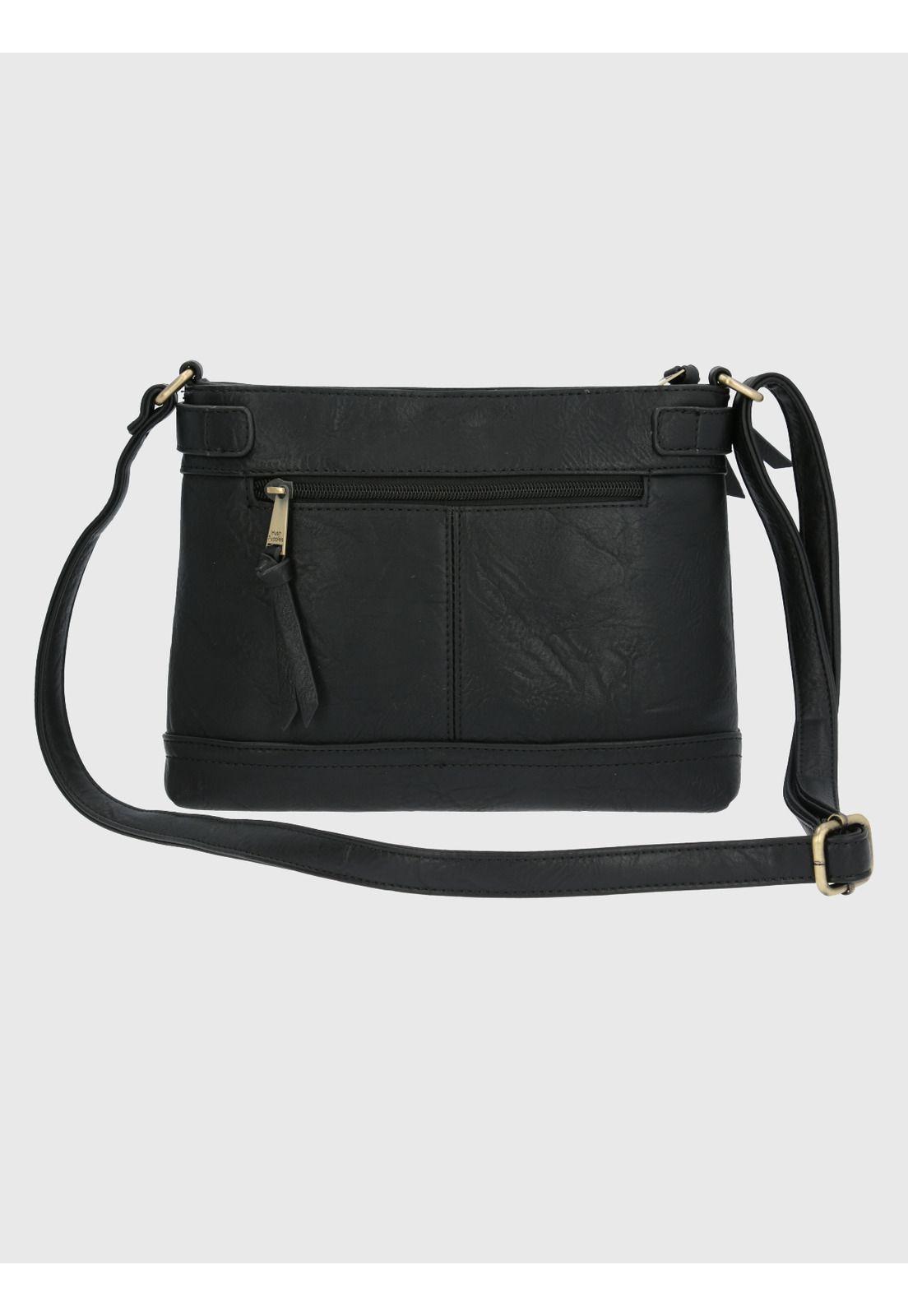 Cartera Ecocuero Negro Dunn Cross Mujer-2