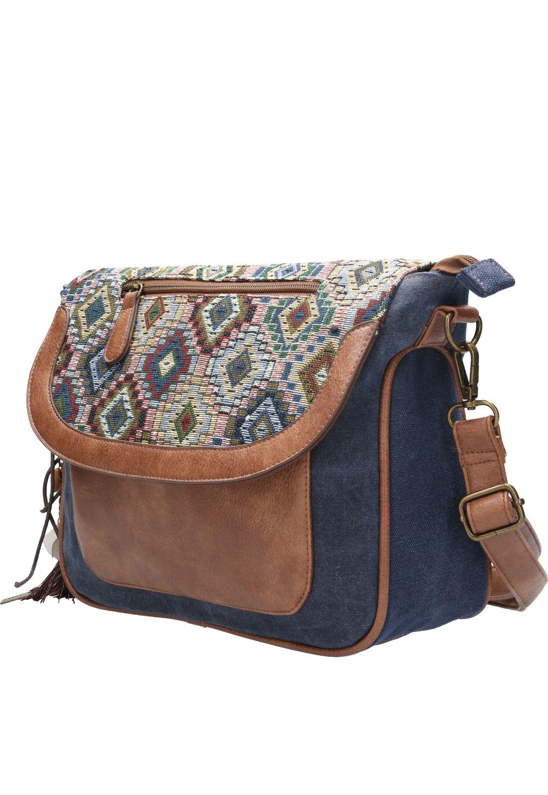 Cartera Mujer Liggio Cross Azul-1