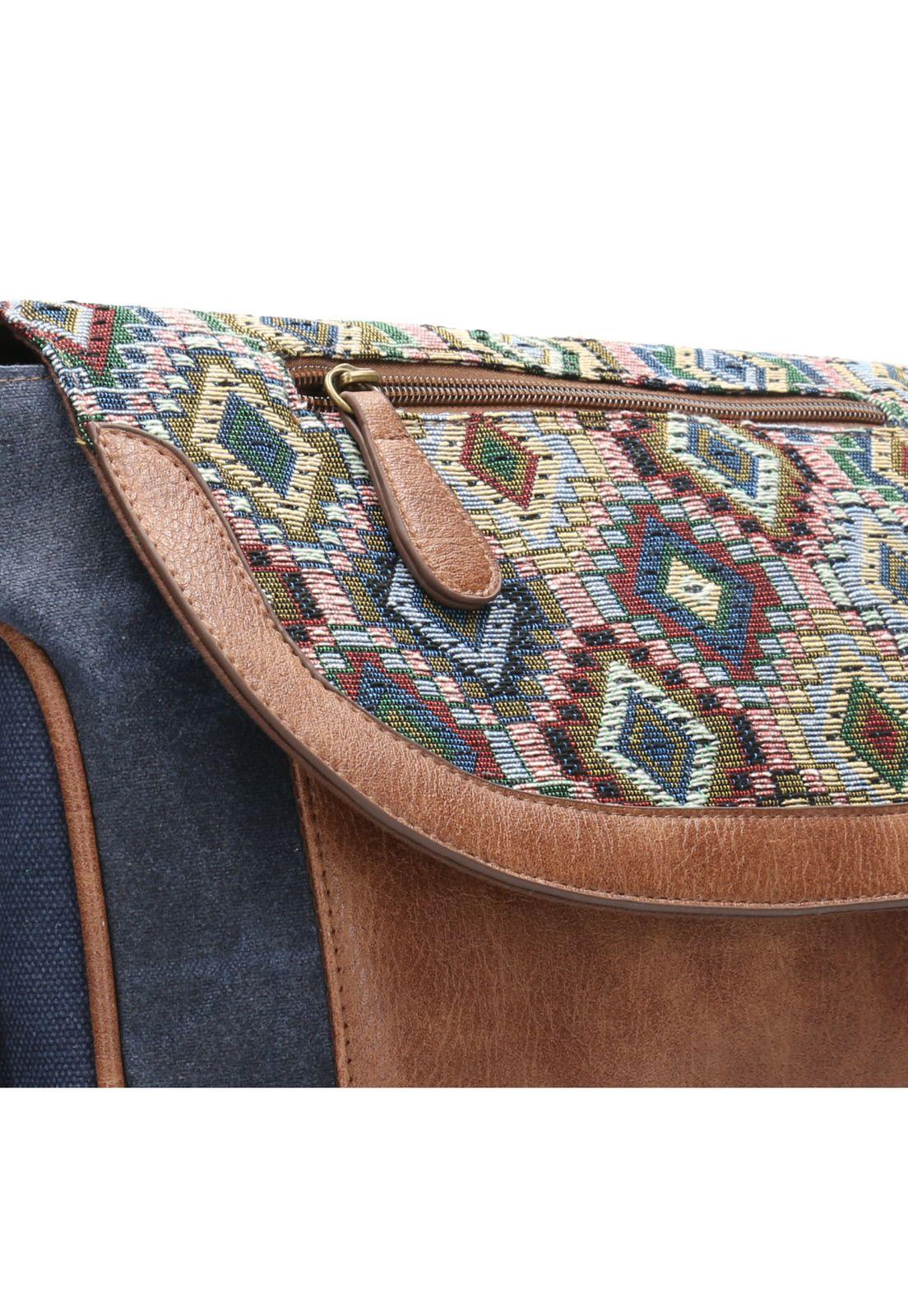 Cartera Mujer Liggio Cross Azul-3