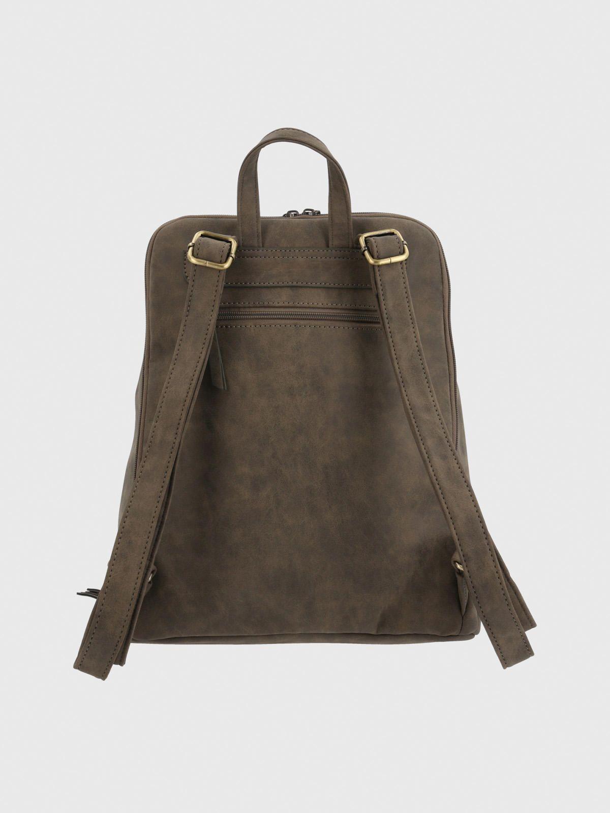 Mochila Ecocuero Mujer Danny Back Café-2