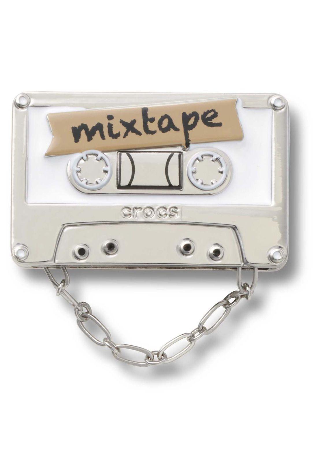 Jibbitz Crocs Cassette Con Cadena Mixtape Blanco-0