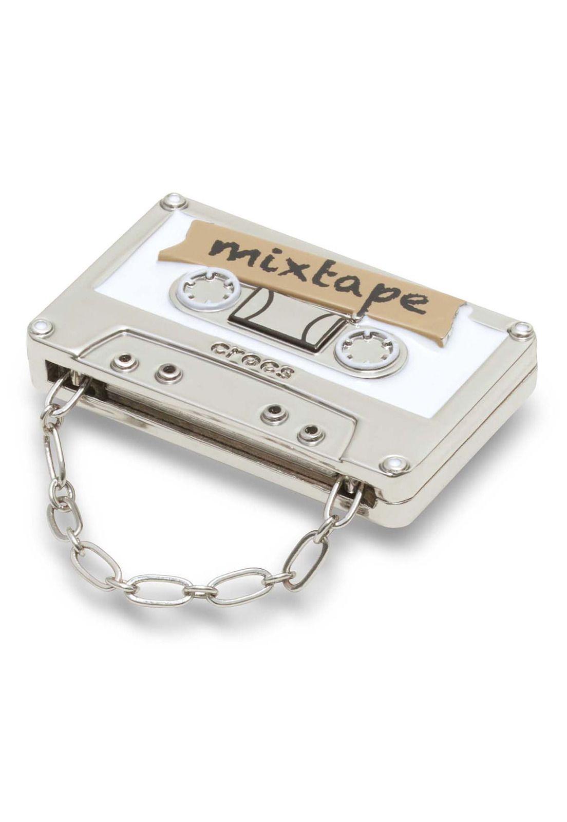 Jibbitz Crocs Cassette Con Cadena Mixtape Blanco-2
