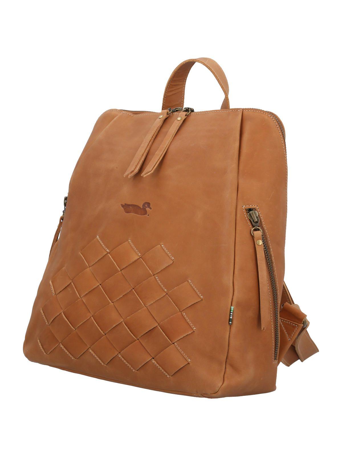 Mochila Cuero Mujer Feng Back Café-1