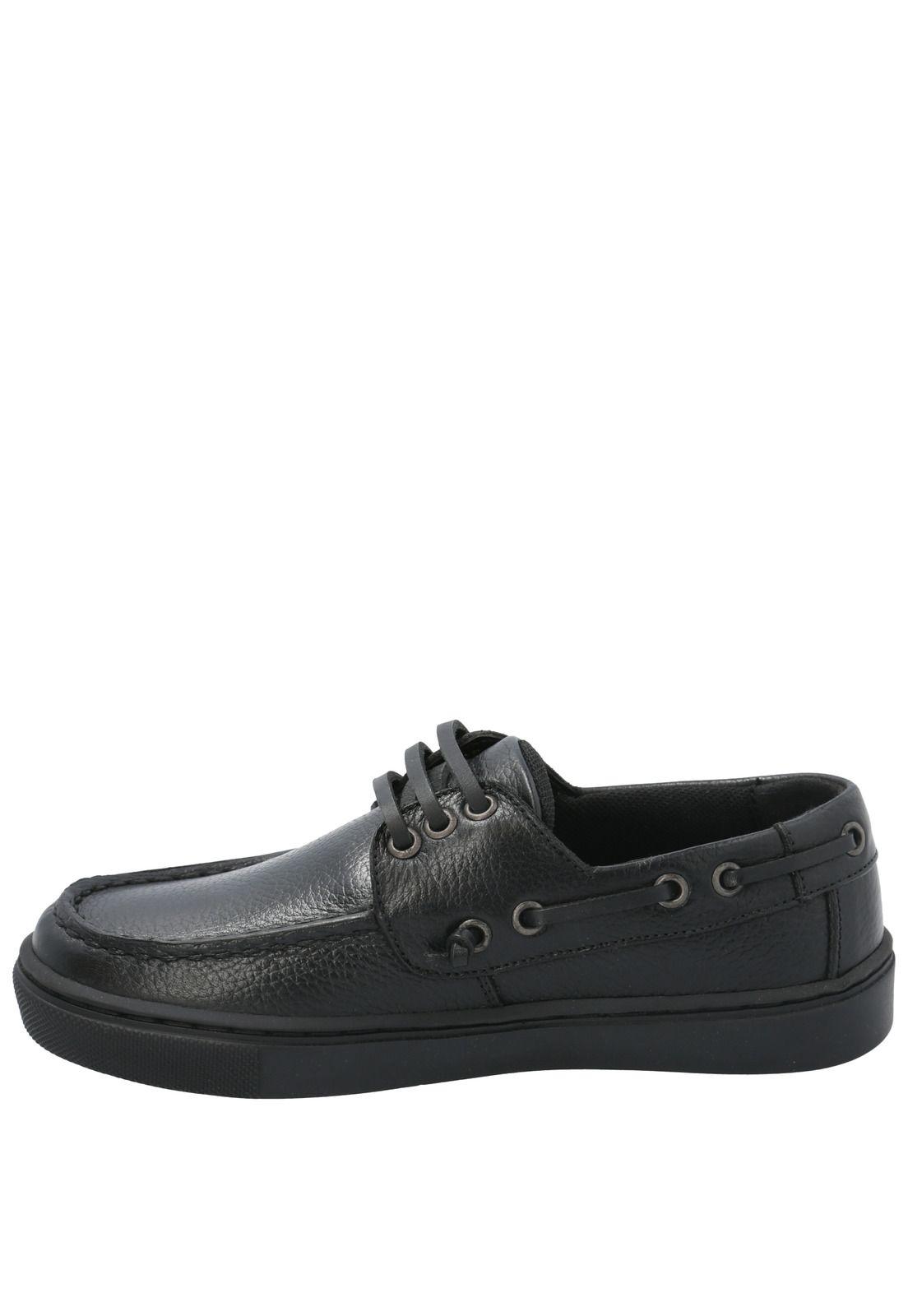 Zapato Escolar de Cuero Doyle negro niño-5
