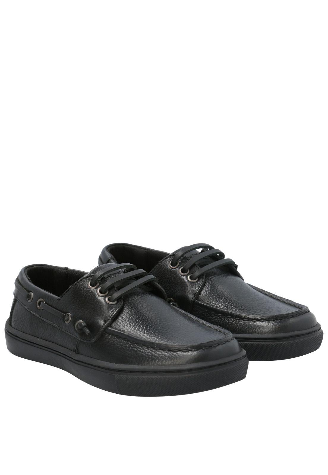 Zapato Escolar de Cuero Doyle negro niño-7