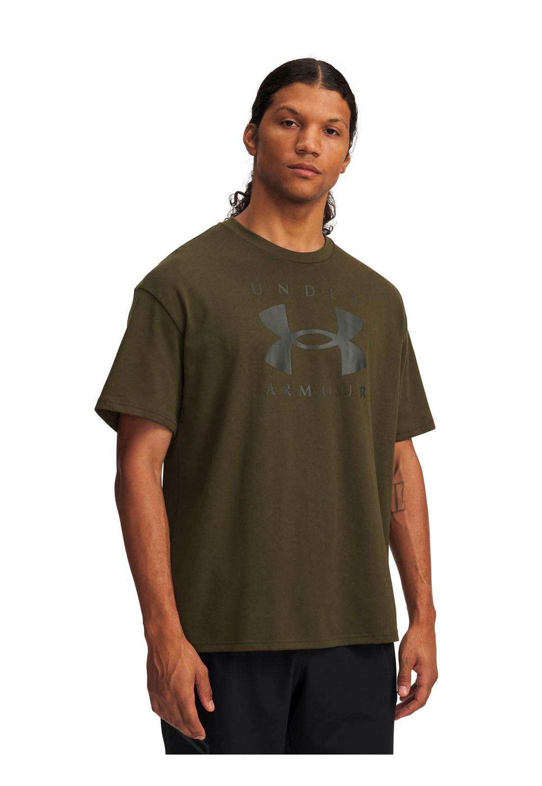Polera Manga Corta Lifestyle Hombre HW Oversized Verde -0