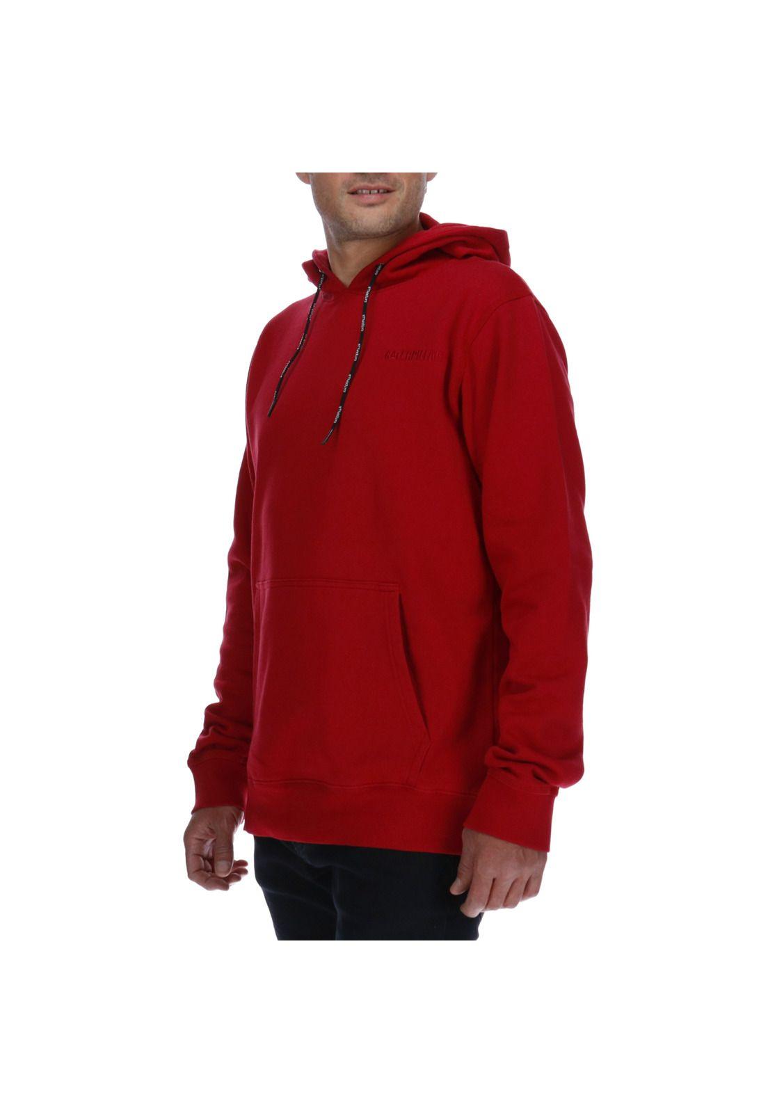 Polerón Hombre Foundation Fz Mixed Hooded Sweatshirt Algodón Burdeo-1