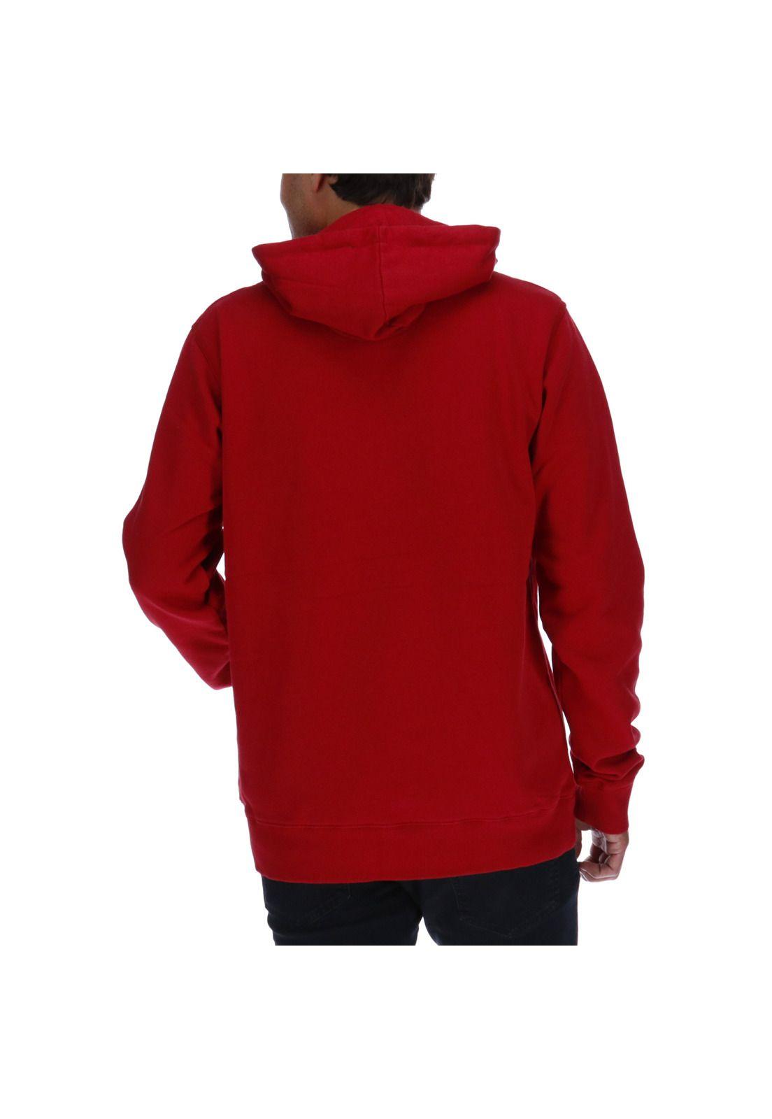 Polerón Hombre Foundation Fz Mixed Hooded Sweatshirt Algodón Burdeo-2