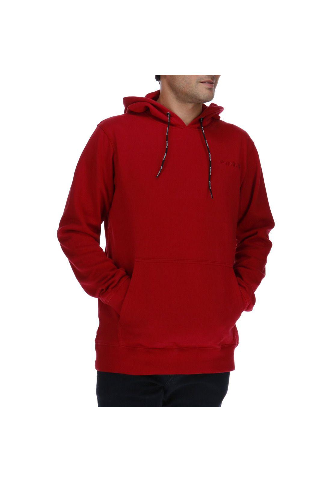 Polerón Hombre Foundation Fz Mixed Hooded Sweatshirt Algodón Burdeo-3
