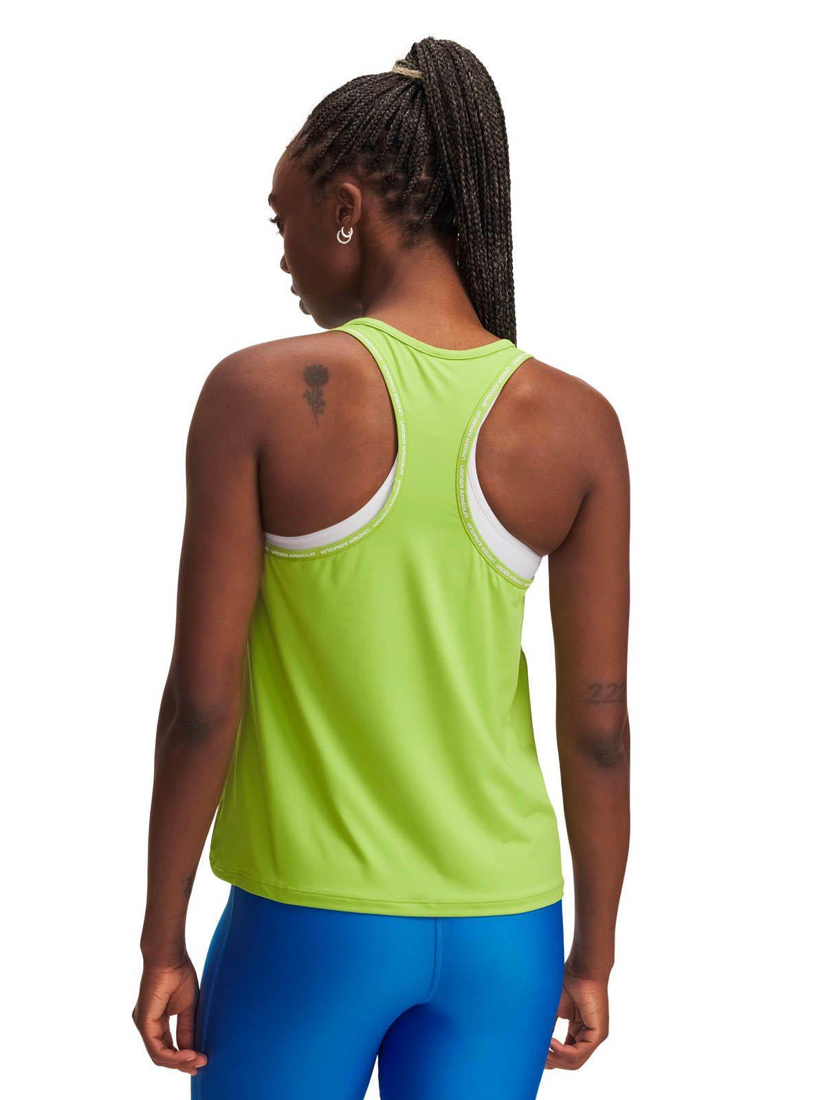 Polera Sin mangass Training  mujer Tech Knockout Verde -1