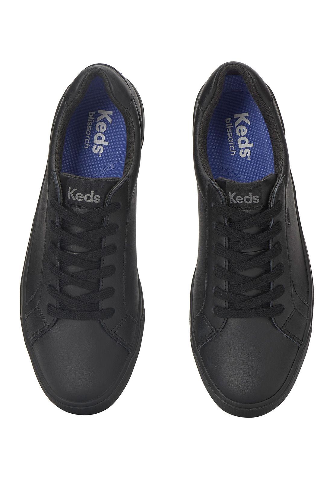 Zapatilla Cuero Mujer Pursuit Leather Negro-3