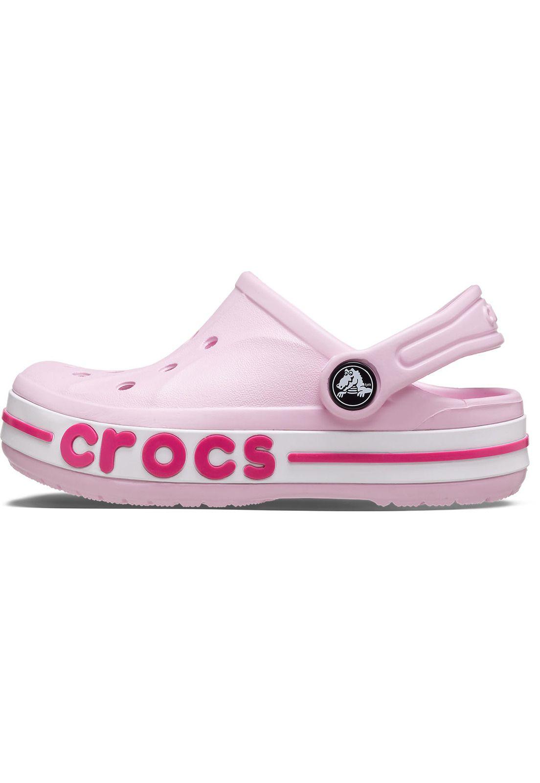 Zueco Crocs Niña Bayaband Clog Rosa-1