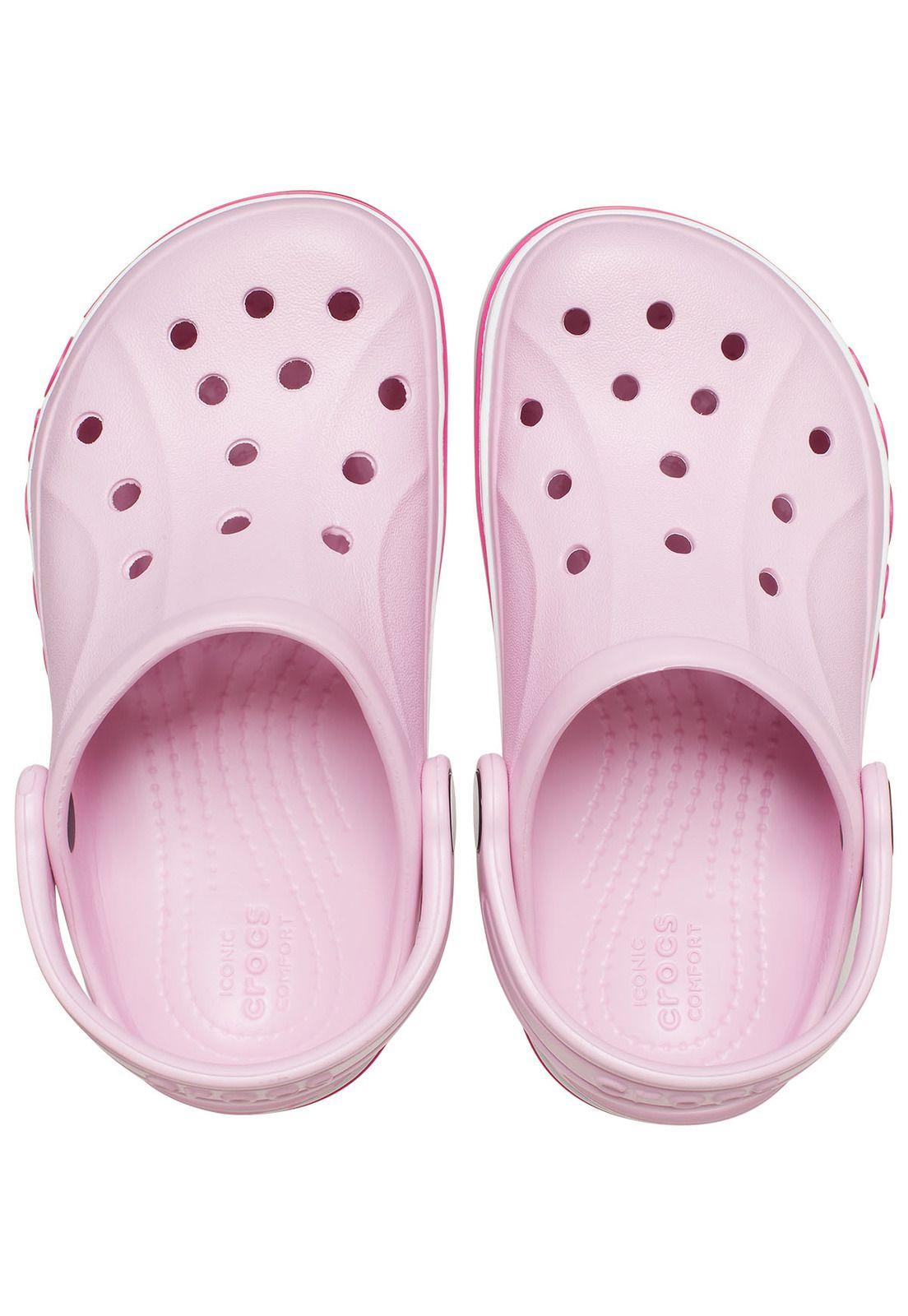 Zueco Crocs Niña Bayaband Clog Rosa-4