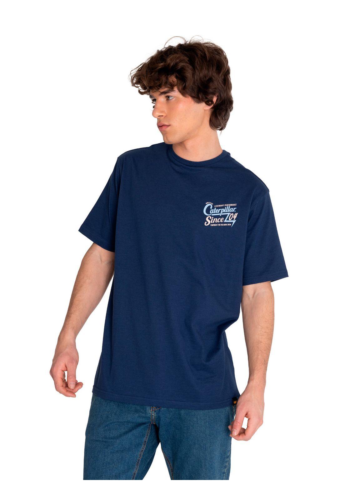 Polera Manga Corta Hombre His Tradition Graph4 Azul-0