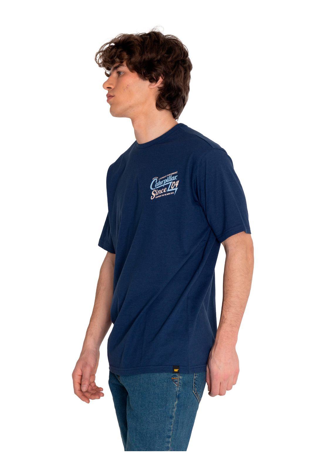 Polera Manga Corta Hombre His Tradition Graph4 Azul-1