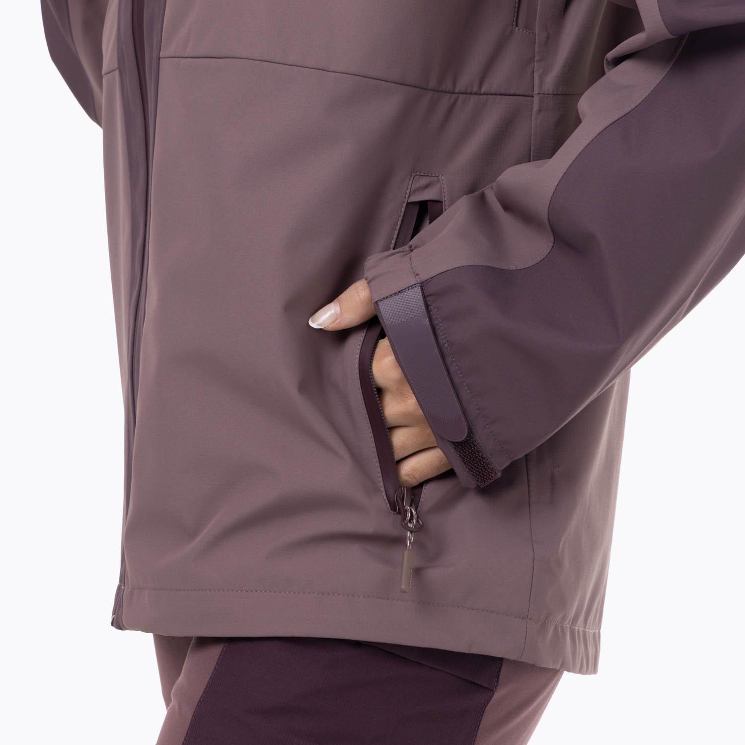 Impermeable Mujer Full Zipper Hardshell Morado-8