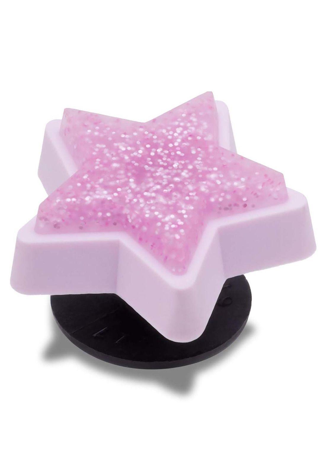 Jibbitz Pequeña Estrella Brillo Rosa-2