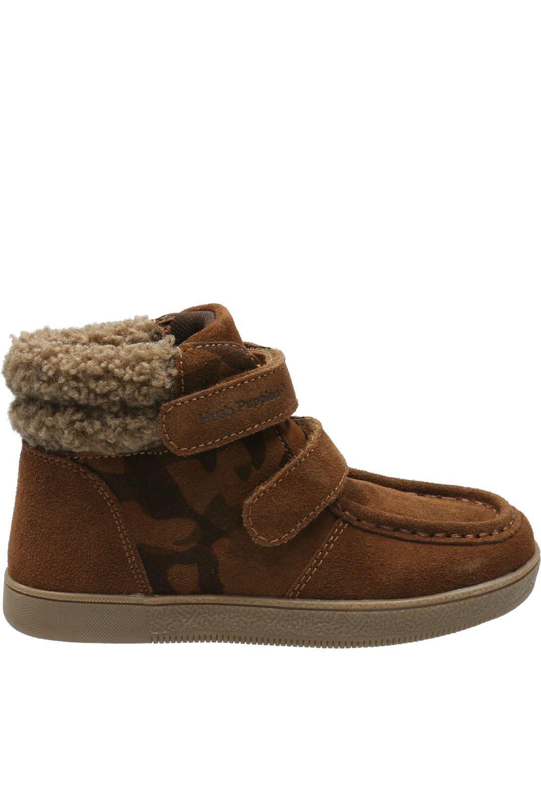 Botín Cuero Niño Koda Velcro Café (30-34)-1