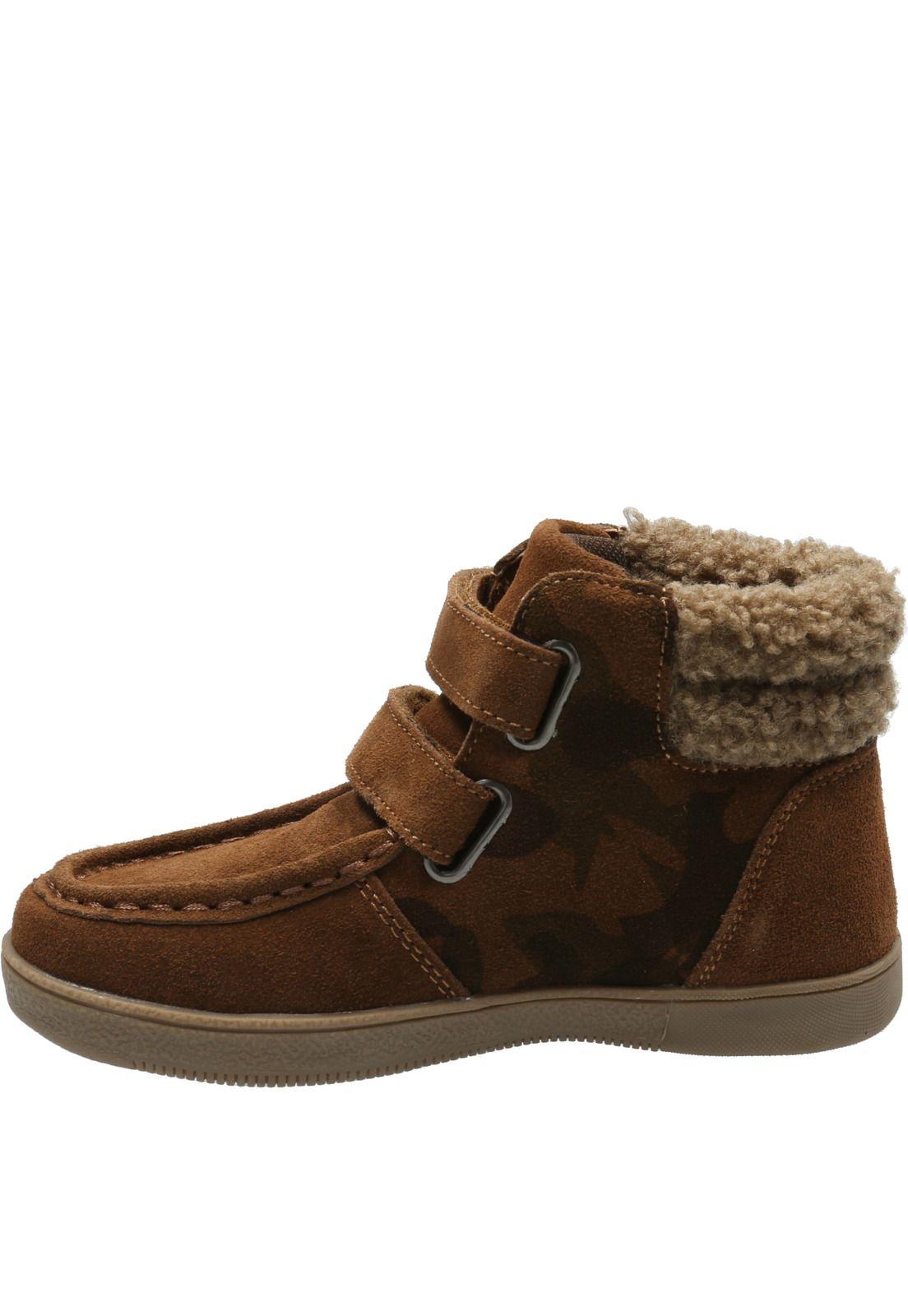 Botín Cuero Niño Koda Velcro Café (30-34)-4