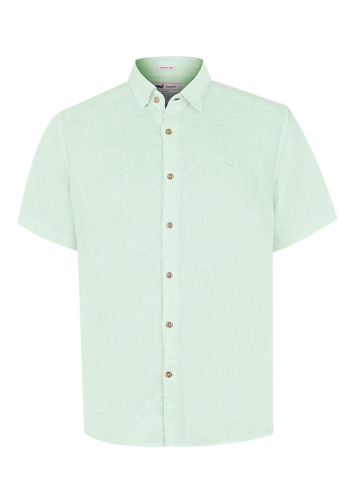 camisa Lino Orgánico Verde Linenjer Hombre -0
