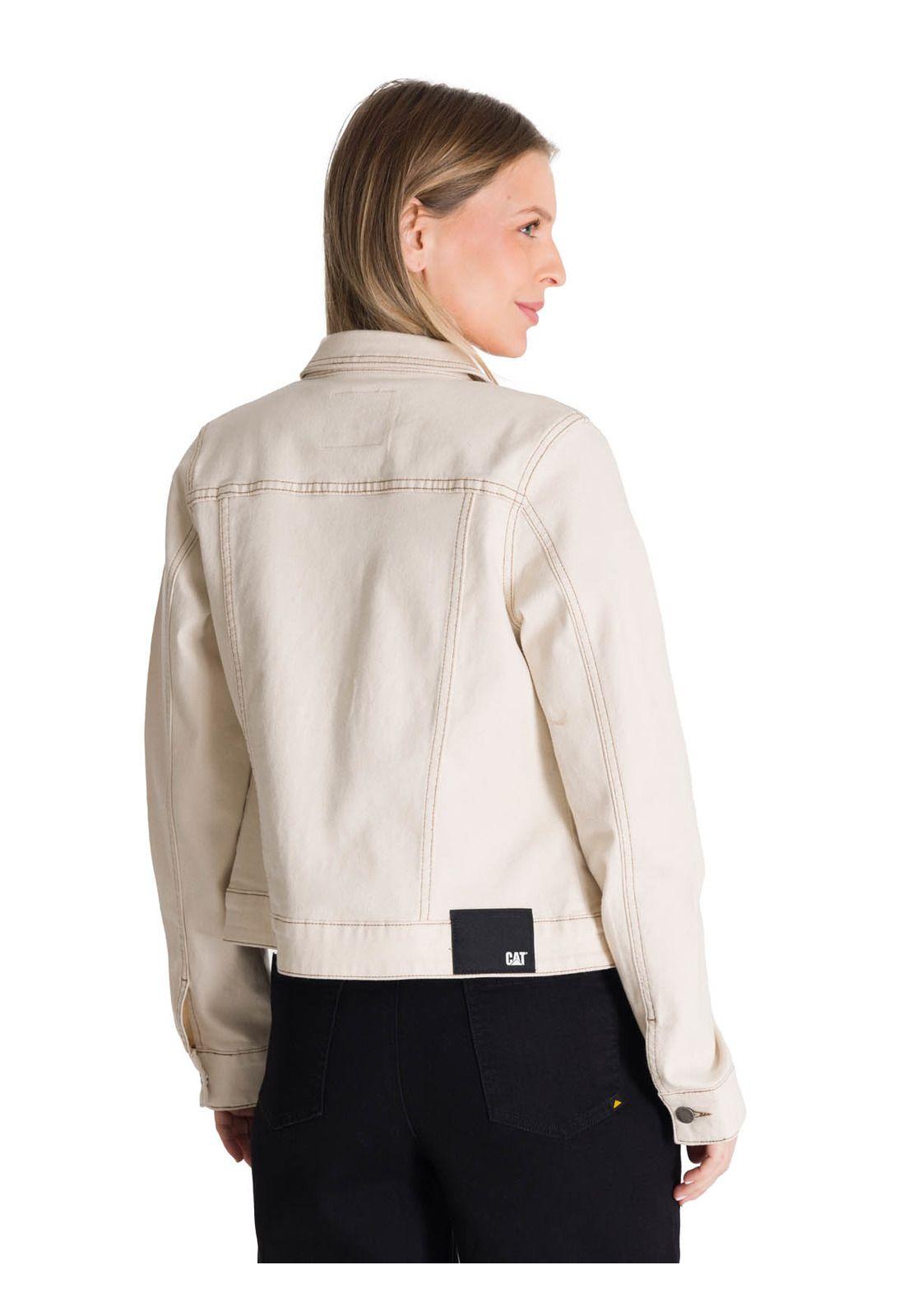 Chaqueta de Jeans Mujer Foundation Beige-3