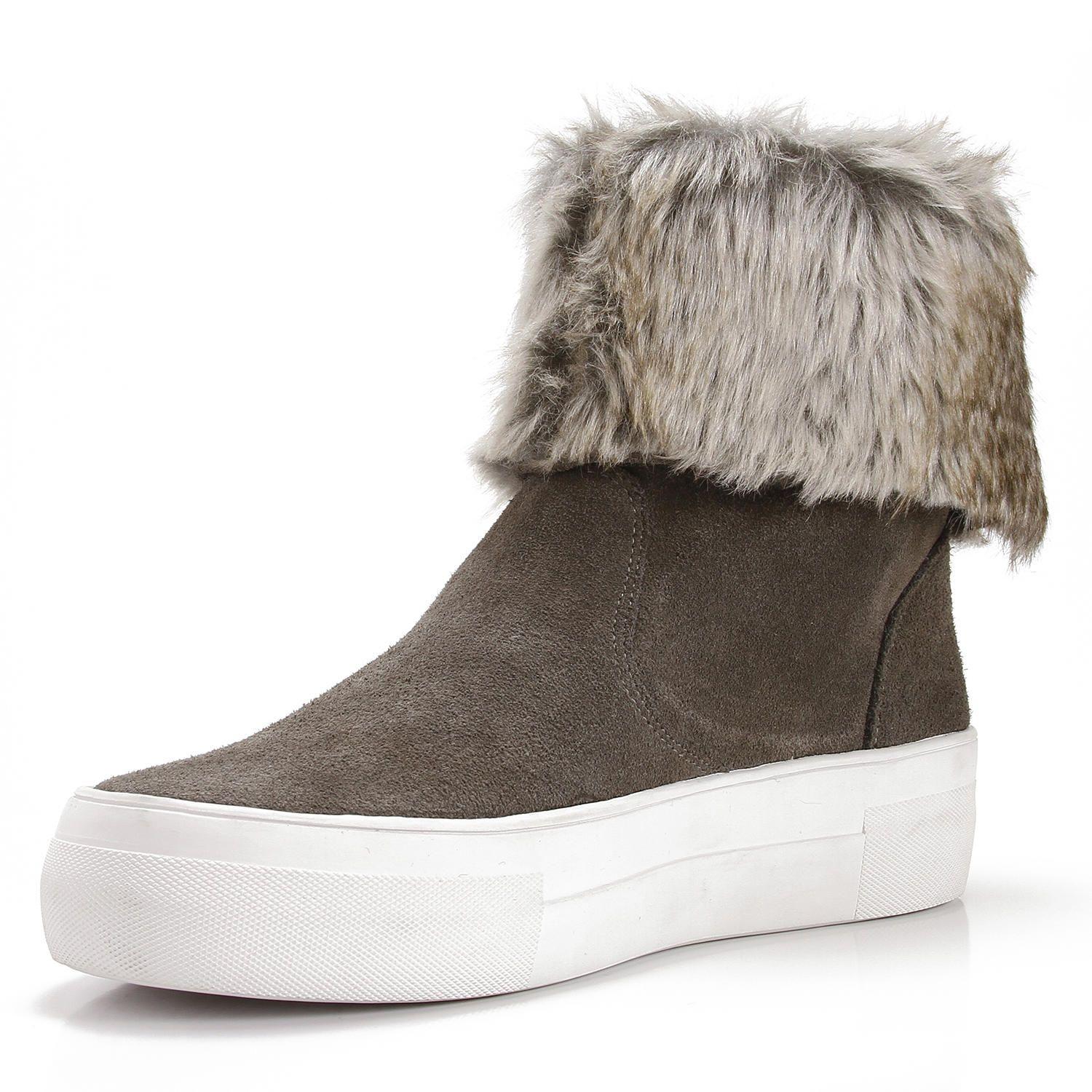 Botin Cuero Mujer Jess Gris-1