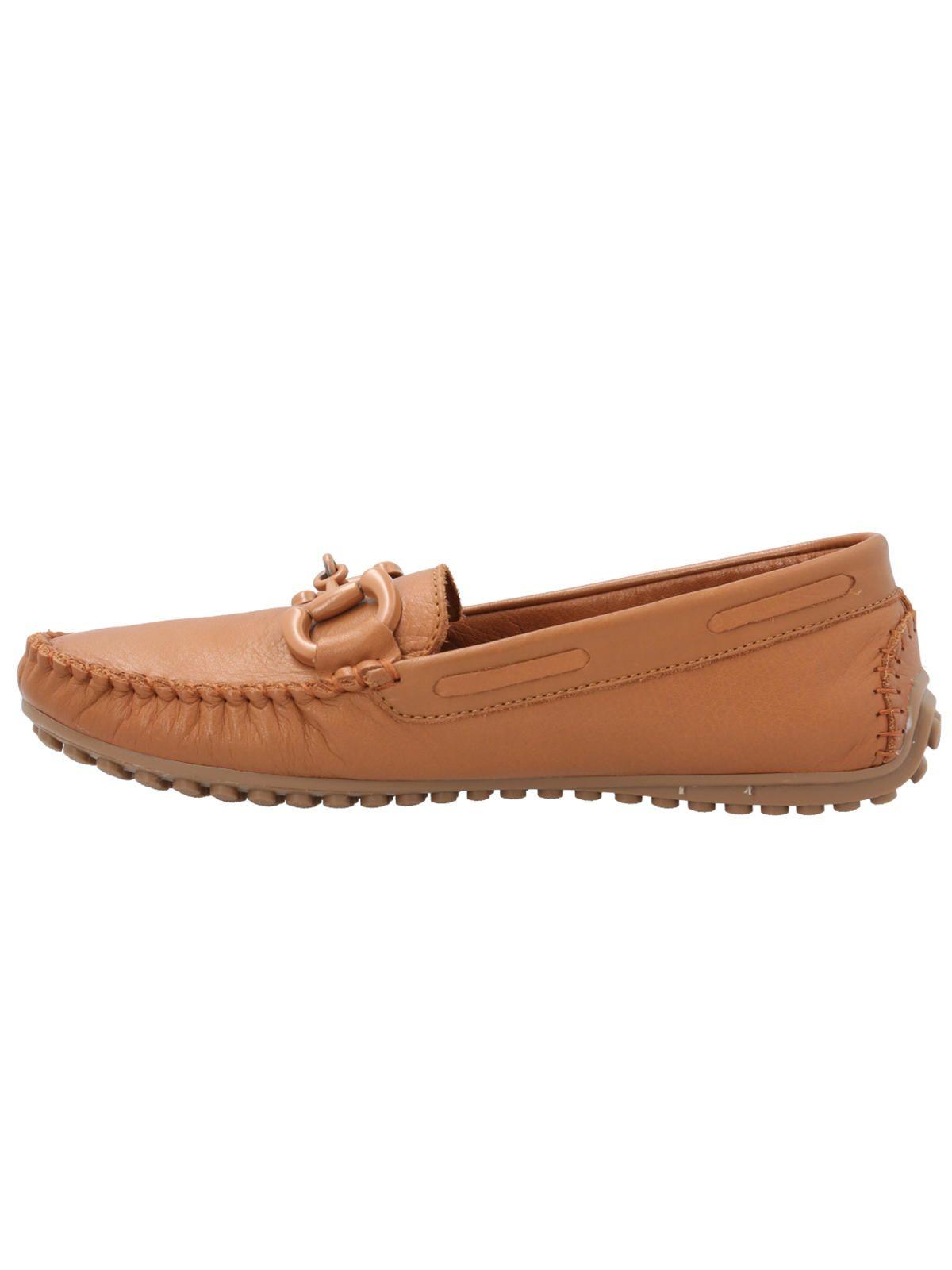 Mocasín Cuero Mujer Marizia Café -4