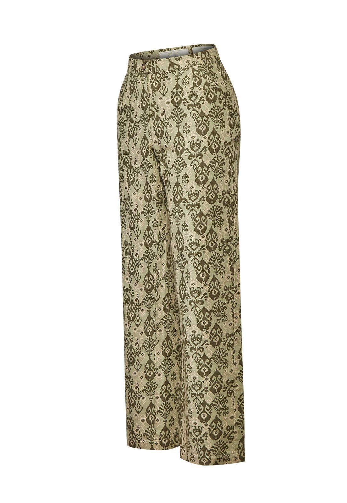 Pantalón Algodón Mujer Caspio Verde -0