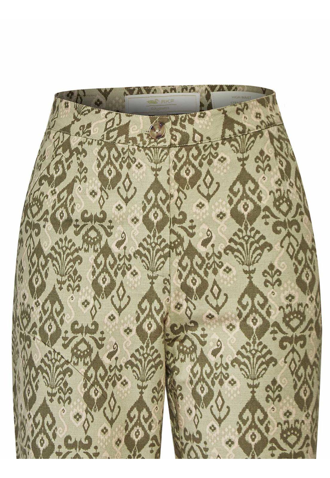 Pantalón Algodón Mujer Caspio Verde -3