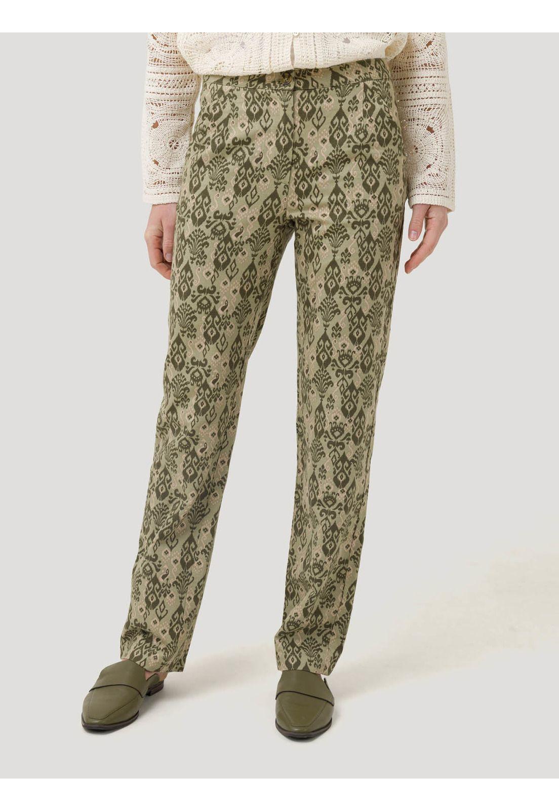 Pantalón Algodón Mujer Caspio Verde -4