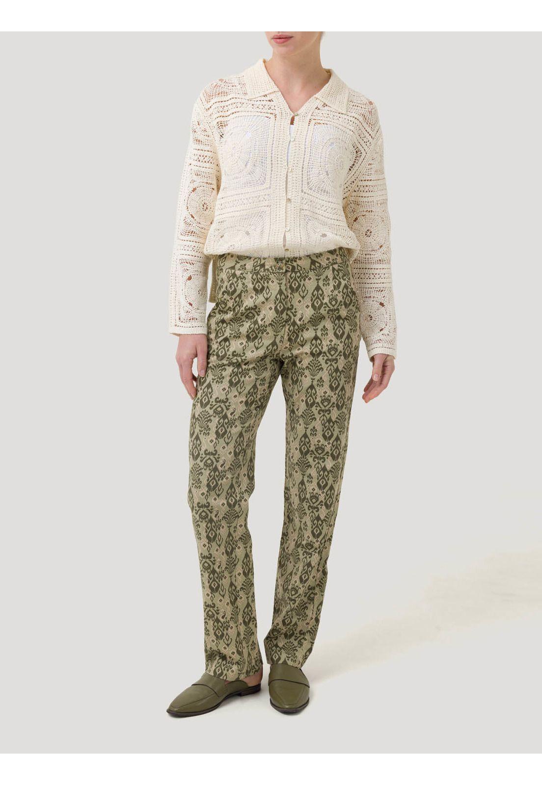 Pantalón Algodón Mujer Caspio Verde -8
