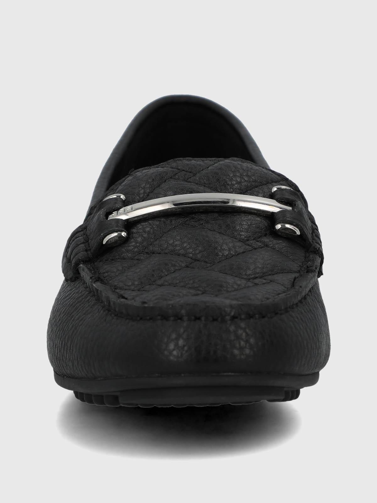 Mocasin Cuero Mujer Silvia Negro-3