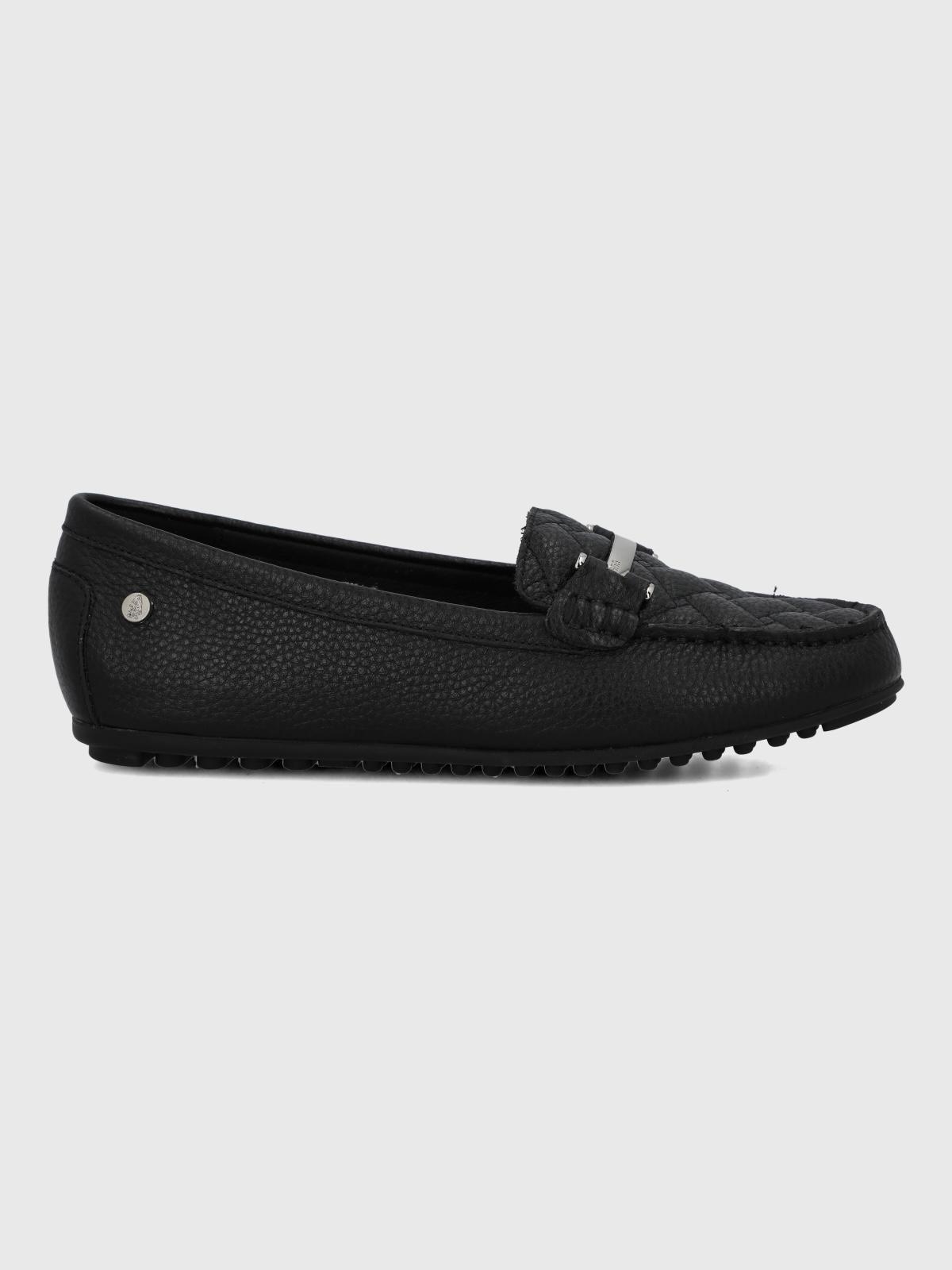 Mocasin Cuero Mujer Silvia Negro-1