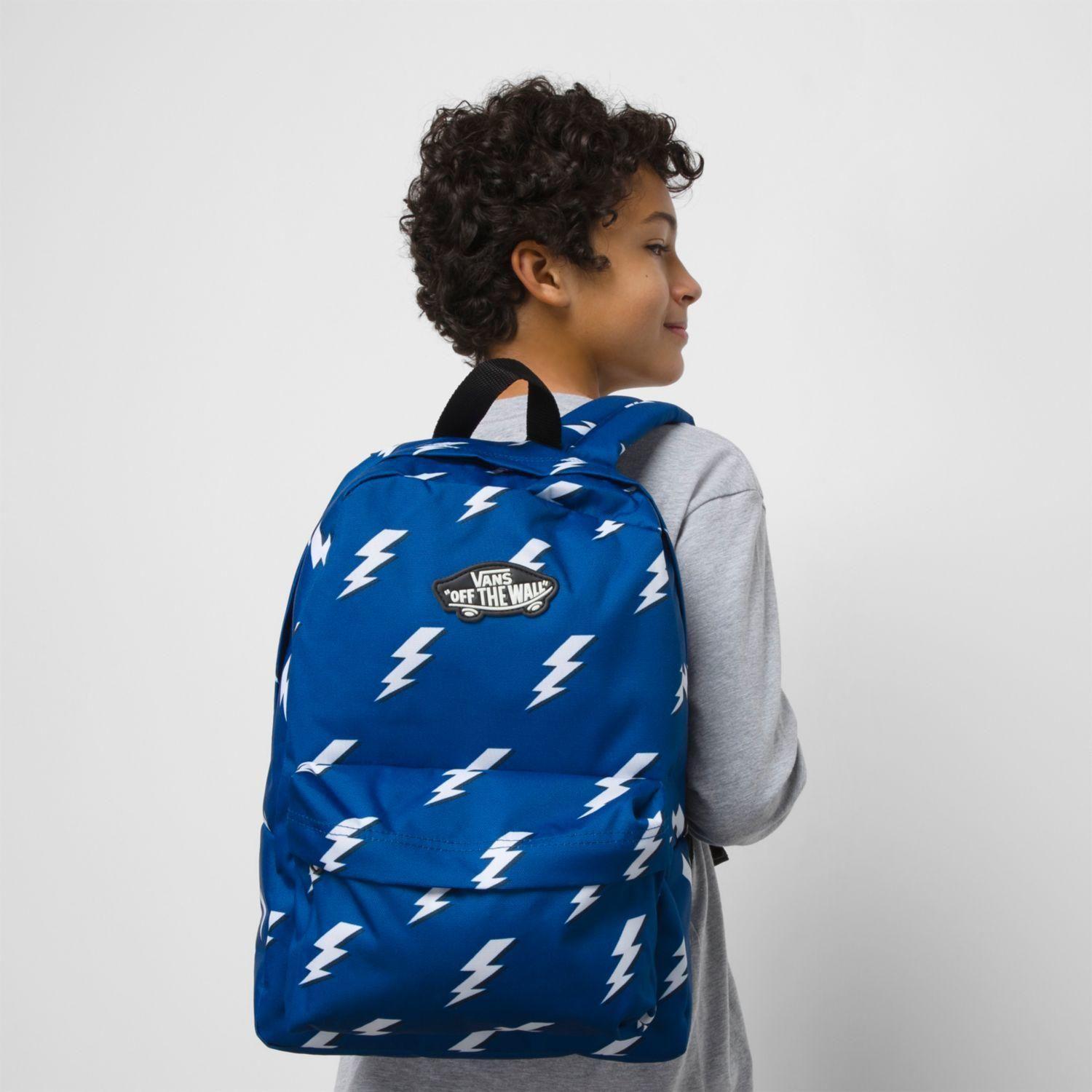Mochila Niño By New Skool White-True Blue-0