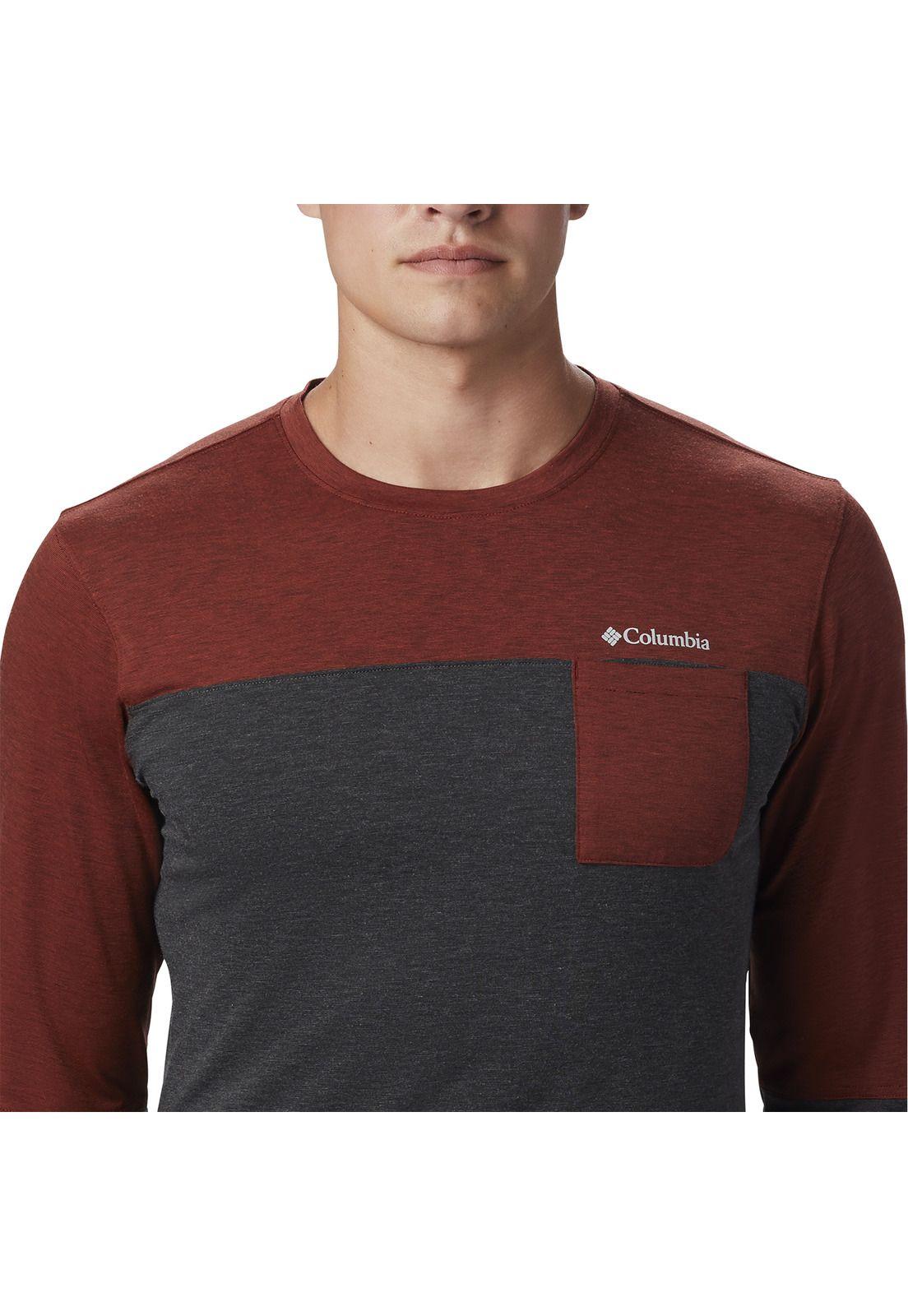 Polera Hombre Elements Ls Tee Naranjo-3