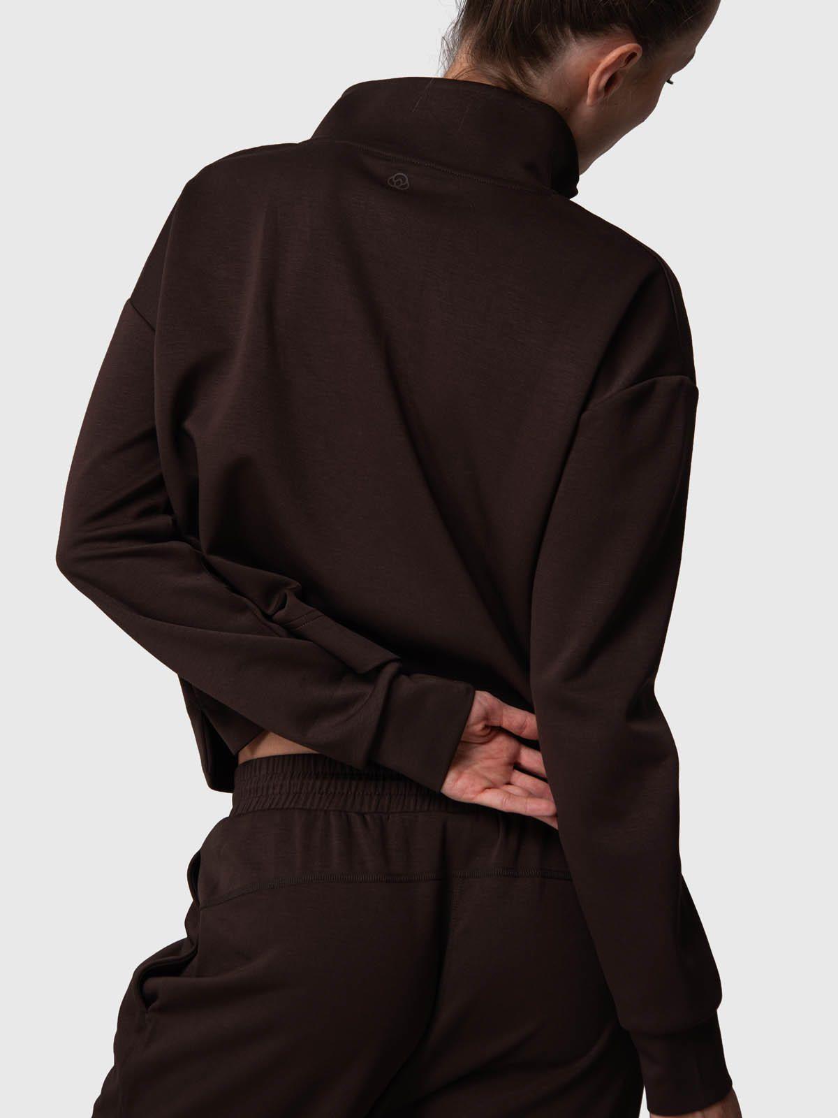 Poleron Mujer Half Zip Toledo Rec Café-3