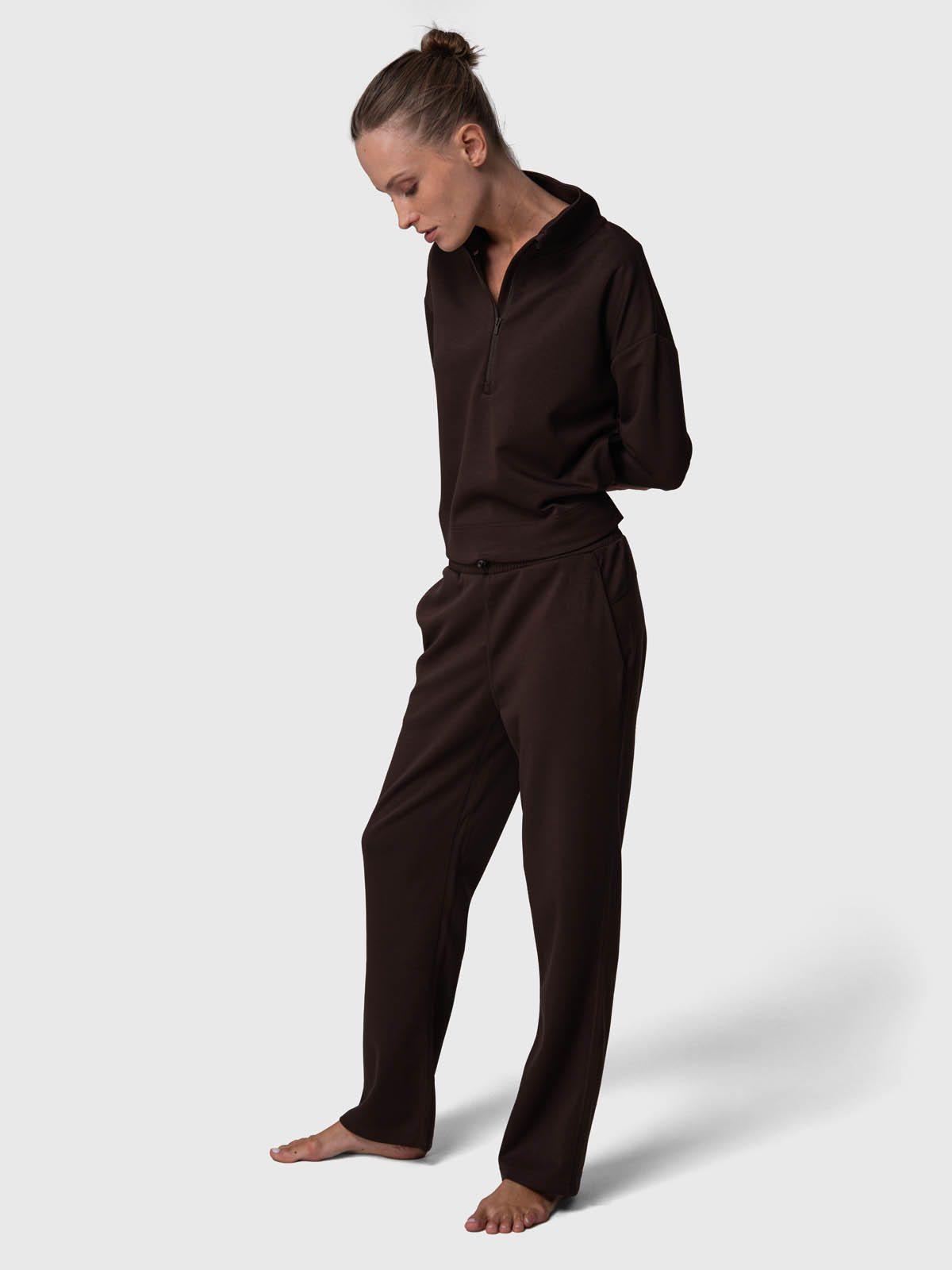 Poleron Mujer Half Zip Toledo Rec Café-4