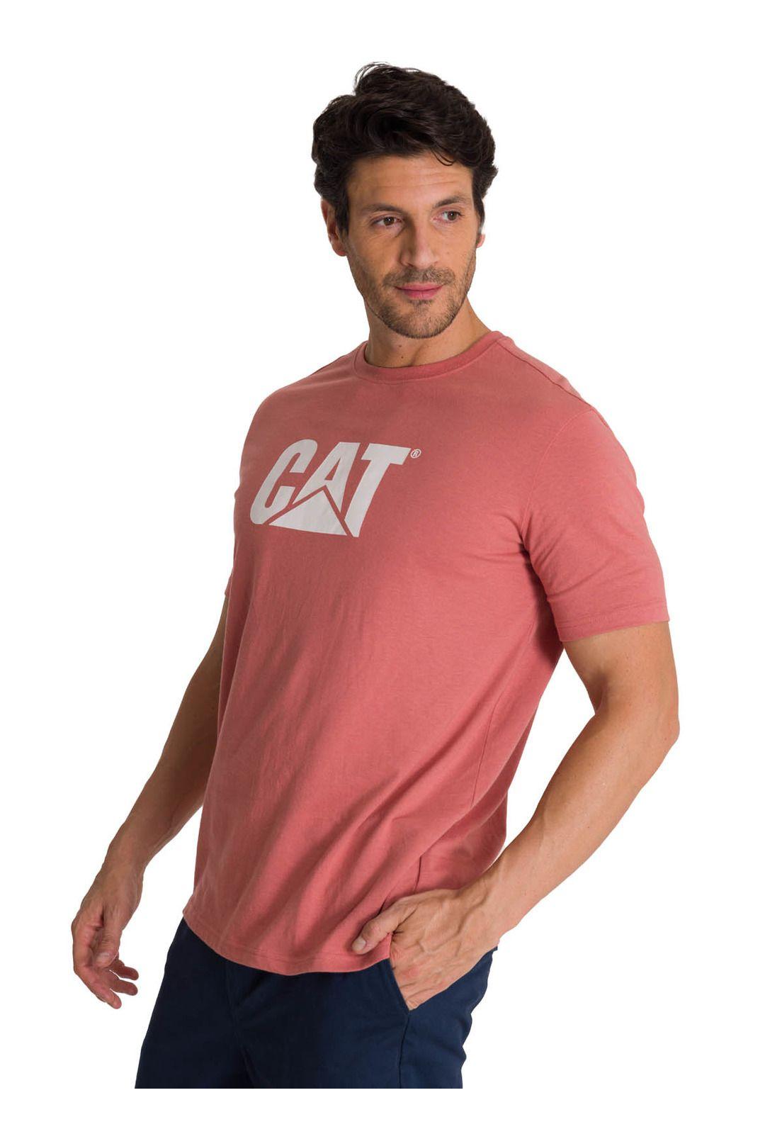 Polera Manga Corta Hombre Logo Terracota -0