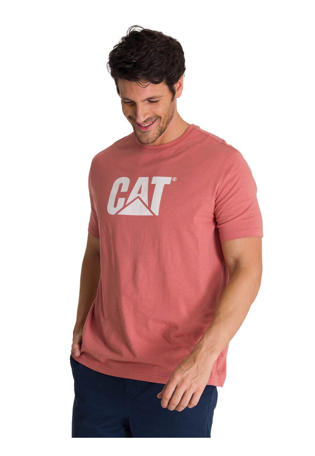 Polera Manga Corta Hombre Logo Terracota -1