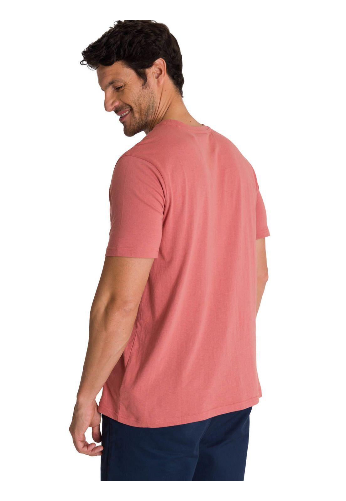Polera Manga Corta Hombre Logo Terracota -3