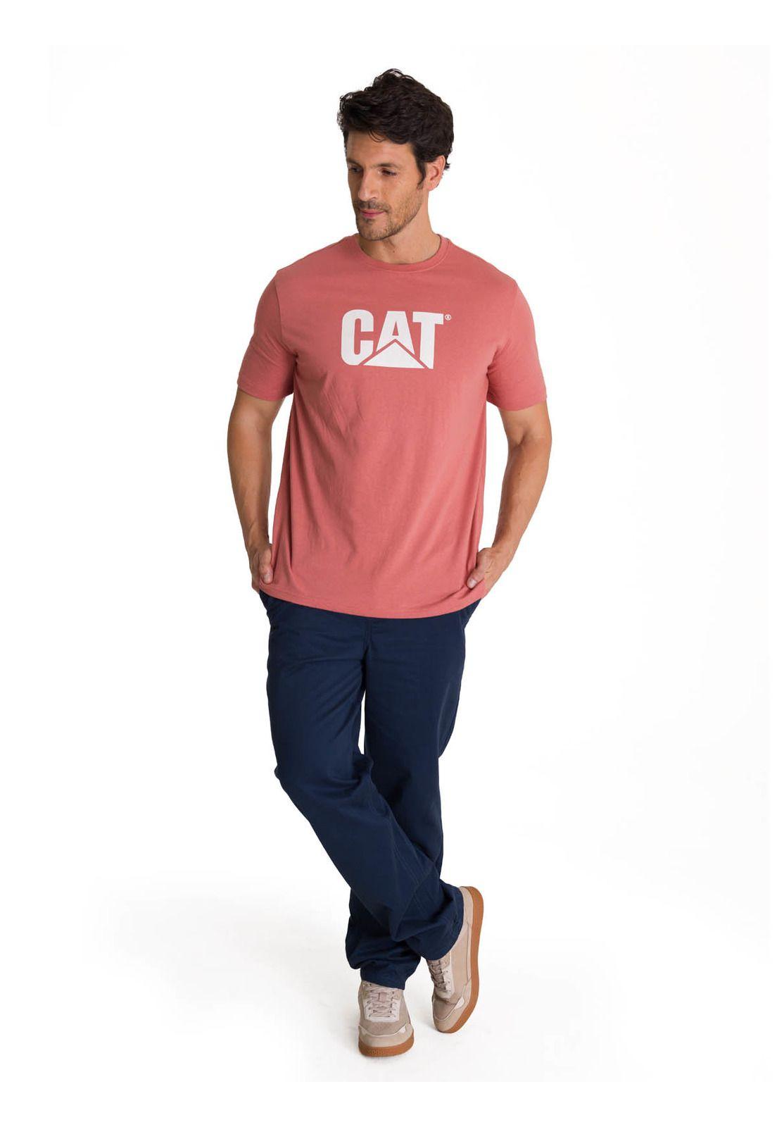Polera Manga Corta Hombre Logo Terracota -5