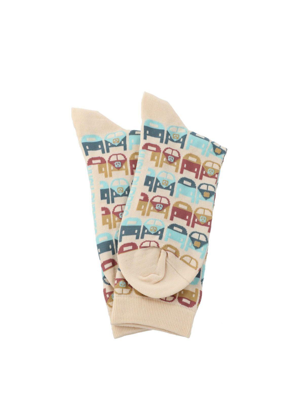 Calcetín Algodón Mujer C Kombi Crema-2