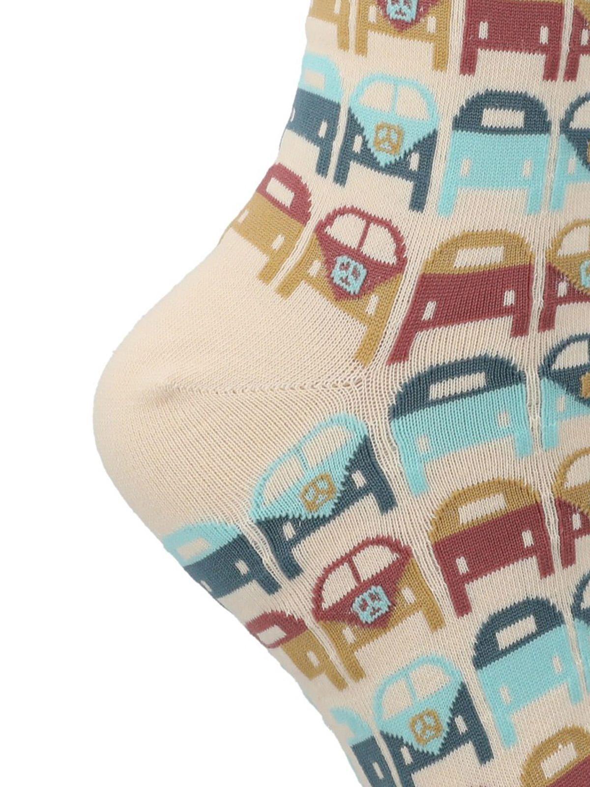 Calcetín Algodón Mujer C Kombi Crema-1