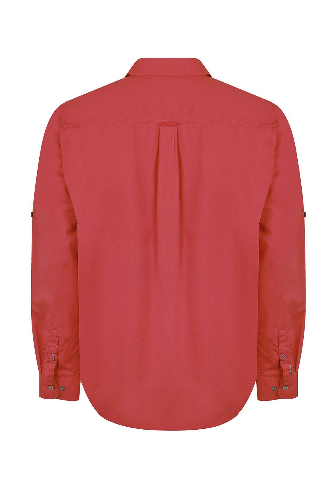 Camisa Algodón Orgánico Rojo Galiton Hombre -1