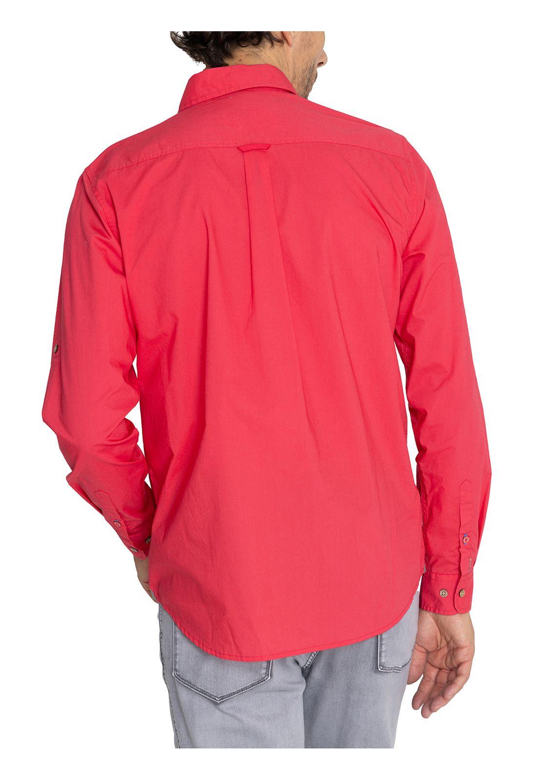 Camisa Algodón Orgánico Rojo Galiton Hombre -5